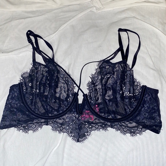 La Senza NAVY LACE BRA BRALETTE BUSTIER